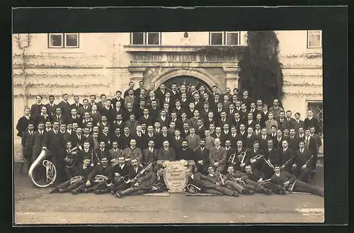 Foto-AK Strass-Rotholz, Landw. Land. Lehranstalt, 1. Klasse des Winterkurses 1924 /25