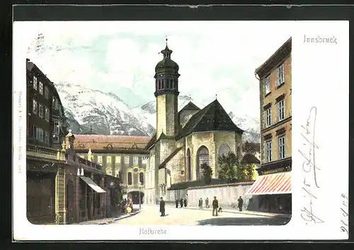 AK Innsbruck, Blick auf die Hofkirche