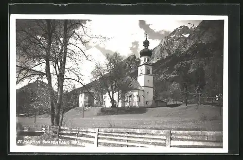 AK St. Martin im Gnadenwald, Blick zur Kirche