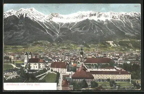 AK Innsbruck, Blick auf Stadt vom Berg Isel