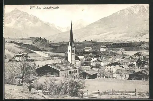AK Vill bei Innsbruck, Teilansicht mit Kirche