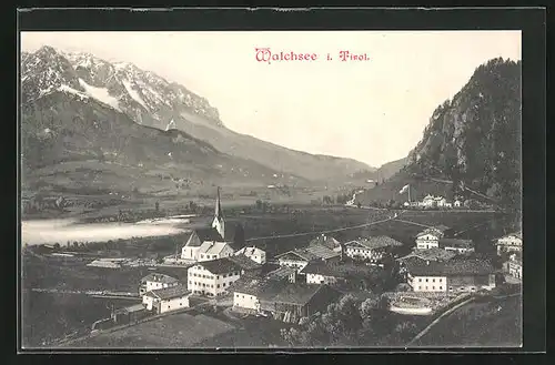 AK Walchsee, Teilansicht mit Kirche