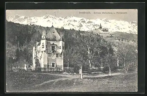 AK Innsbruck, Schloss Weiherbrug und Mariabrunn