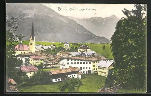 AK Zell /Ziller, Ortsansicht gegen Ramsberg