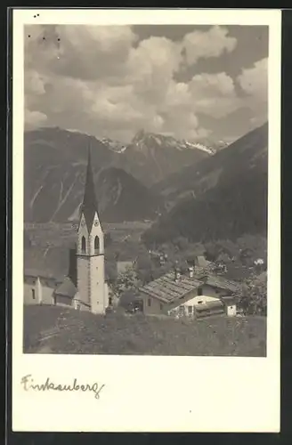 AK Finkenberg, Blick über die Kirche ins Tal