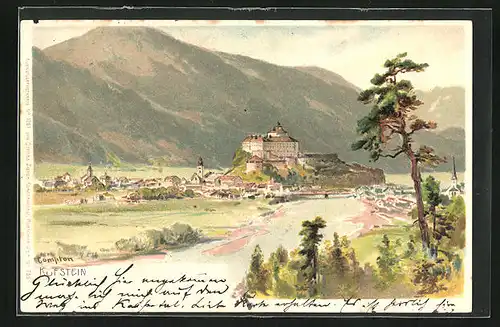 Künstler-AK Edward Theodore Compton: Kufstein, Blick über Ort