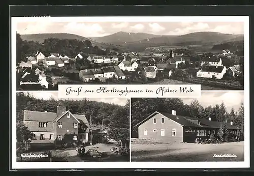 AK Hertlingshausen /Pfälzer Wald, Landschulheim, Naturfreundhaus, Totalansicht