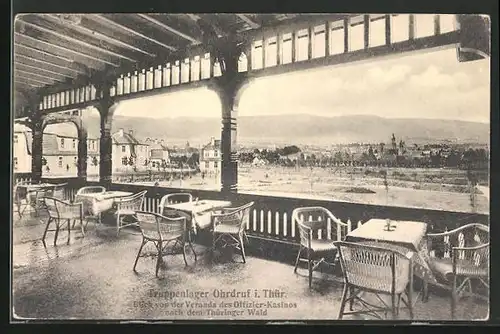 AK Ohrdruf /Thür., Blick von der Veranda des Offizier-Kasinos