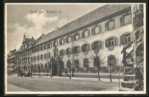 AK Villingen /Schwarzwald, Lehr- u. Erziehungs-Institut St. Ursula, Blick vom Bickenturm