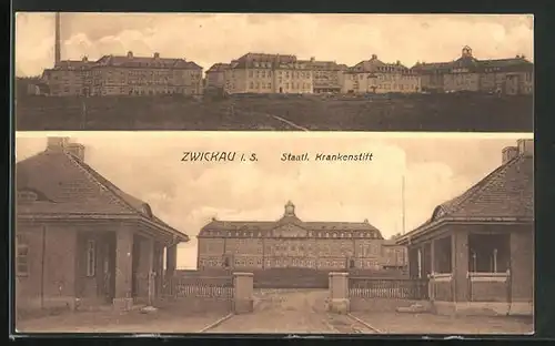 AK Zwickau i. S., Staatliches Krankenstift, Eingang