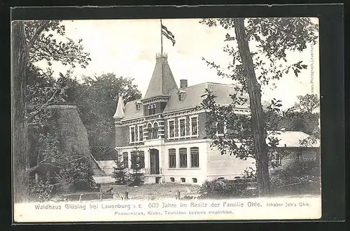 AK Schnakenbek, Gasthaus Waldhaus Glüsing, 600 Jahre im Besitz der Familie Ohle