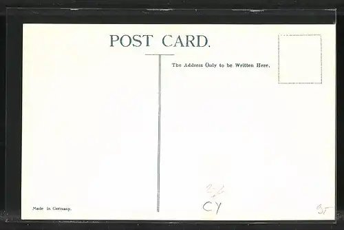 AK Ceylon, Briefmarken, Wappen und Landkarte