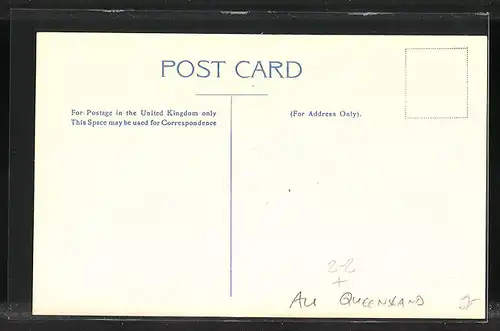 AK Queensland, Australien, Briefmarken und Wappen