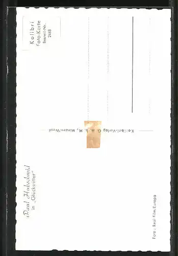 AK Schauspieler Paul Hubschmid in dem Film Glücksritter