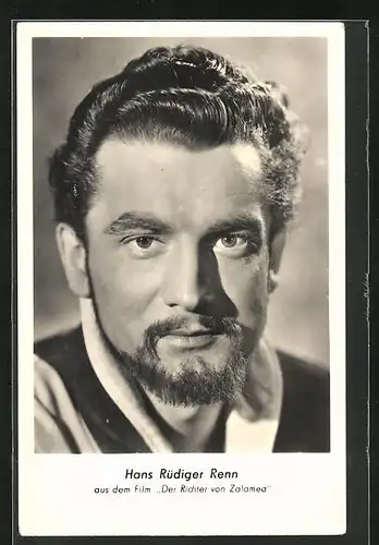 AK Schauspieler Hans Rüdiger Renn in dem Film Der Richter von Zalamea