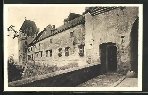 AK Landshut, Partie vom Schloss Trausnitz