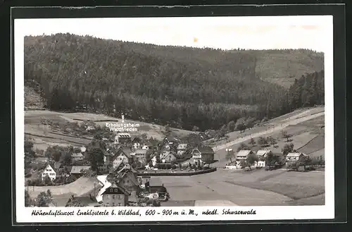 AK Enzklösterle b. Wildbad, Totalansicht mit Erholungsheim Waldfrieden