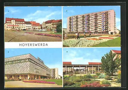 AK Hoyerswerda, Platz der Roten Armee, Wilhelm-Pieck-Strasse