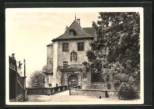 Foto-AK Deutscher Kunstverlag, Nr. 4: Meersburg /Bodensee, Eingang zum alten Schloss