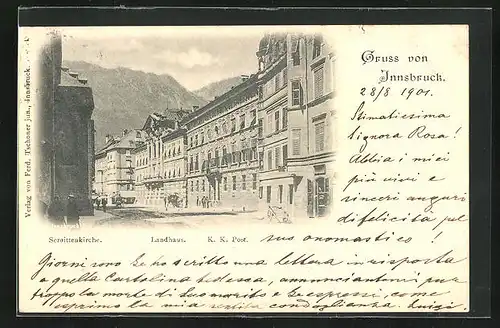 AK Innsbruck, Landhaus und Postgebäude
