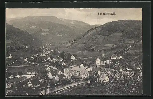 AK Schenkenzell, Totalansicht der Gemeinde