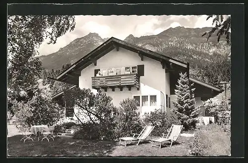 AK Garmisch, Gasthof E. Meltzer, Grasbergstrasse 11