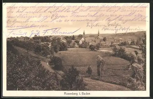 AK Rosenberg i. Baden, Totalansicht der Gemeinde