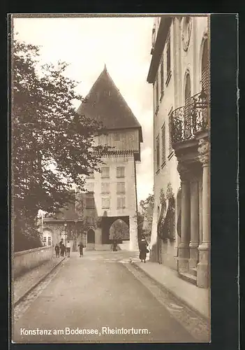 AK Konstanz am Bodensee, Rheintorturm