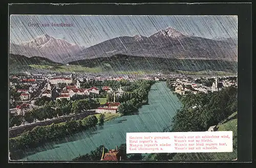 AK Innsbruck, Stadt im Dauerregen