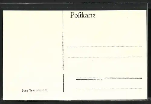 Künstler-AK Trausnitz i. T., Ortspartie