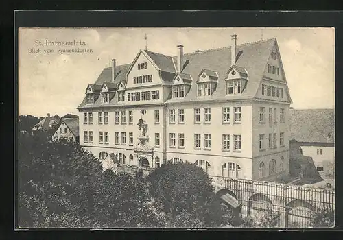 AK Dillingen, St. Immaculata, Blick vom Frauenkloster