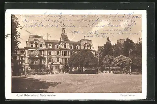 AK Badenweiler, Hotel Römerbad Vorderansicht