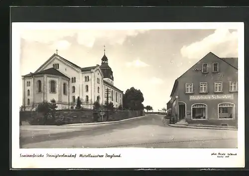 AK Steinigtwolmsdorf, Sommerfrische Mittellausitzer Bergland, Modehaus Sebuster