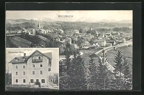 AK Miesbach, Gasthof Deutsches Haus, Teilansicht