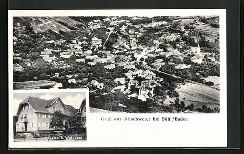 AK Altschweier bei Bühl /Baden, Gasthaus zum Weinberg, Teilansicht