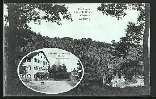 AK Kloster-Adelberg, Gasthaus und Pension Rössle, Telephon-Amt