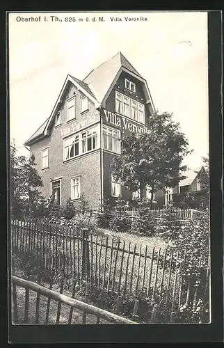 AK Oberhof i. Th., Blick auf das Hotel Villa Veronika