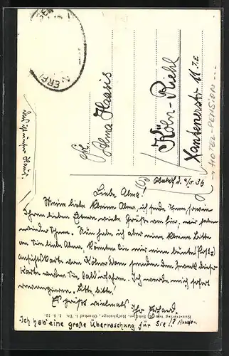 AK Oberhof i. Th., Blick auf das Hotel Villa Veronika