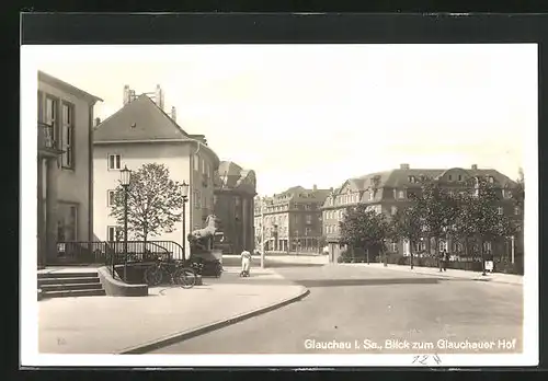 AK Glauchau i. Sa., Blick zum Glauchauer Hof