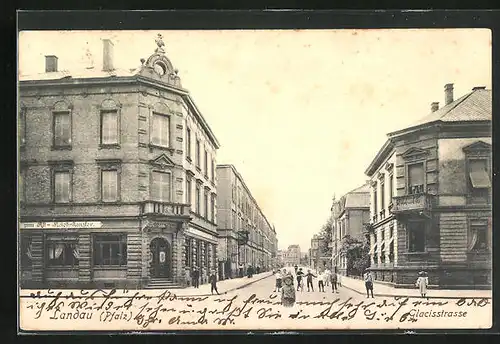 AK Landau /Pfalz, Restaurant zum Alt-Reichskanzler in der Glacisstrasse