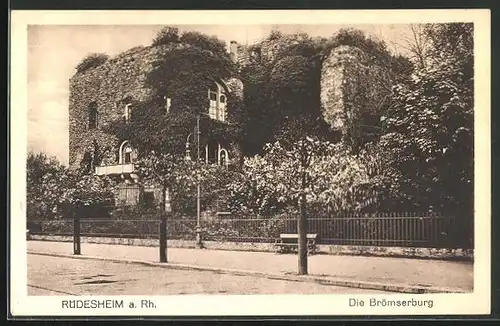 AK Rüdesheim, Blick auf die Brömserburg