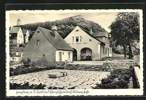 AK Freyburg a. U., Haus und Ehrenhof Friedrich-Ludwig-Jahn