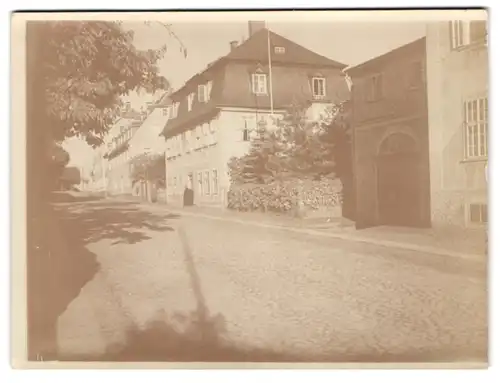 6 Fotografien unbekannter Fotograf, Ansicht Bautzen, Stadtansichten mit Burg, Wasserturm, Kirche & Strassenansicht