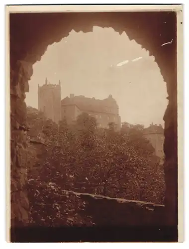 6 Fotografien unbekannter Fotograf, Ansicht Bautzen, Stadtansichten mit Burg, Wasserturm, Kirche & Strassenansicht