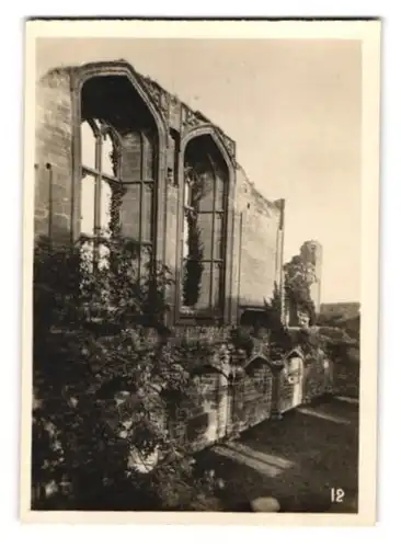 12 Fotografien T.A. Morris, Ansicht Kenilworth, Kenilworth Castle, Schloss - Ruine in verschiedenen Ansichten