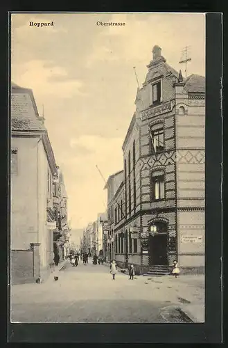AK Boppard, Oberstrasse mit Geschäften