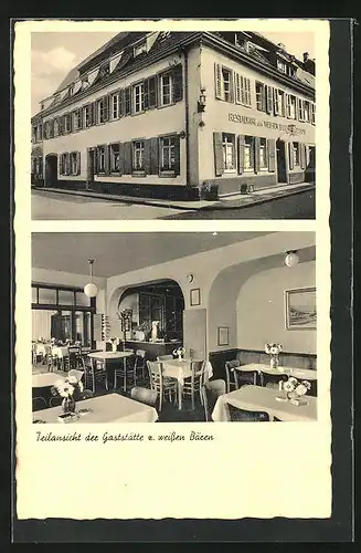 AK Landau /Pfalz, Gasthaus z. weissen Bären, Teilansicht