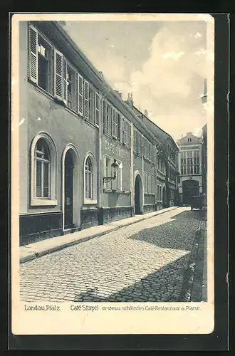 AK Landau /Pfalz, Café Stoepel