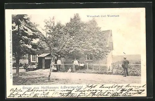 AK Holthausen b. Breckerfeld, Gasthaus von Carl Wambach