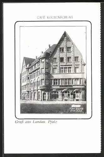 AK Landau /Pfalz, Cafe Kolbenschlag